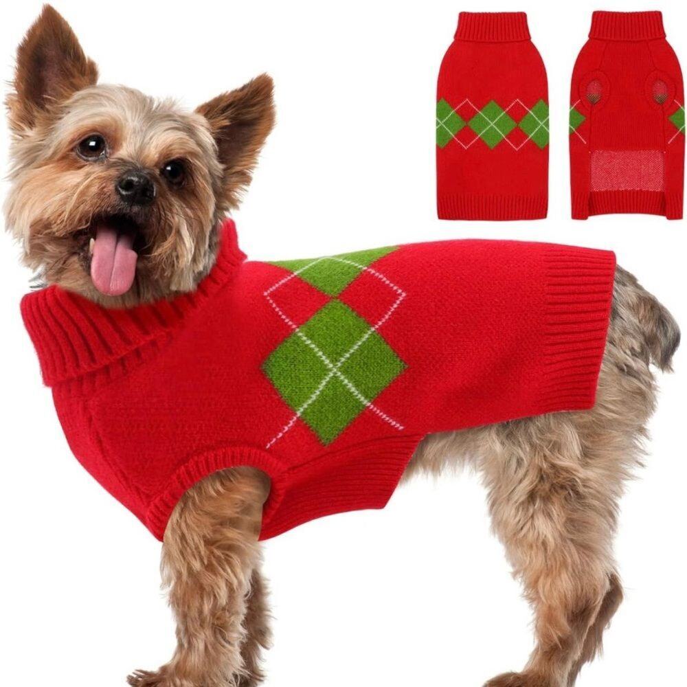 Alagirls Thick Breathable Dog Turtleneck Fleece Sweater Size L (329)